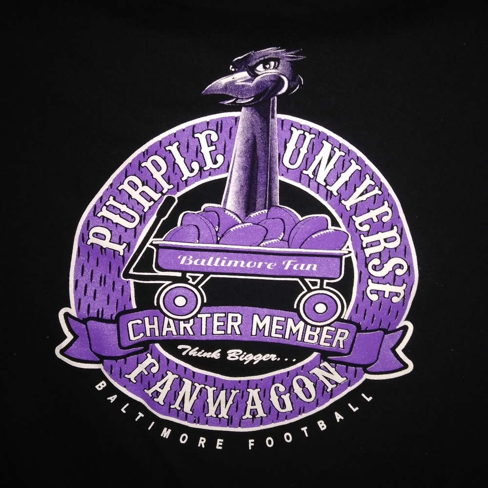 Baltimore Ravens purple universe fan shirt.
